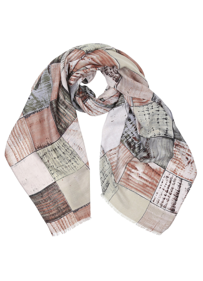 Шарф модель № А-59 меха малина