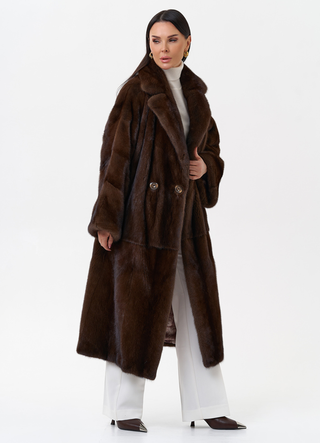 Шуба из скандинавской норки модель № 29418 универмаг малина