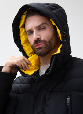 Мужской пуховик с капюшоном 