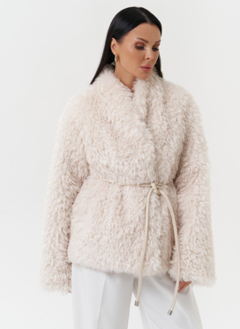 Шуба из эко меха под овчину