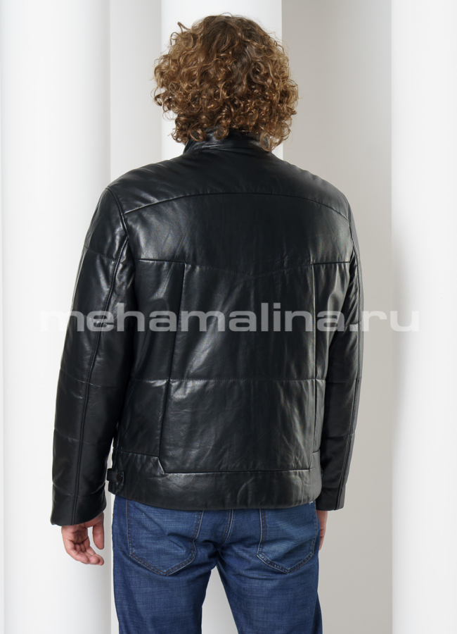 Утепленная куртка из натуральной кожи модель № KP-238 в кредит