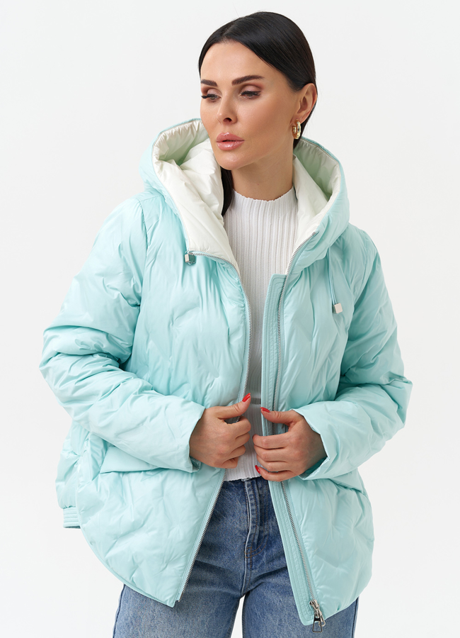 Женская утепленная куртка с капюшоном модель № 29946 универмаг малина