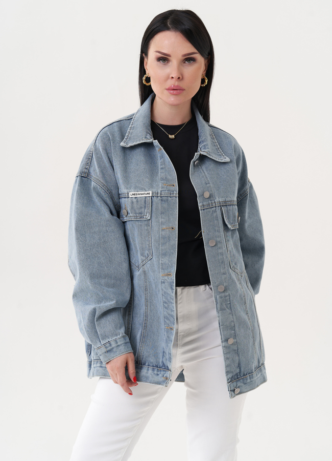 Женская джинсовая куртка из хлопка модель № 27249 в кредит Женская джинсовая куртка из хлопка модель № 27249 в кредит