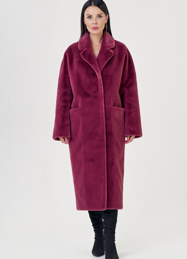 Женское пальто из искусственного меха  модель № 23188 в рассрочку