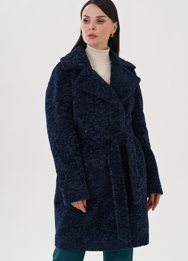 фото Полупальто женское с английским воротником модель № 24606