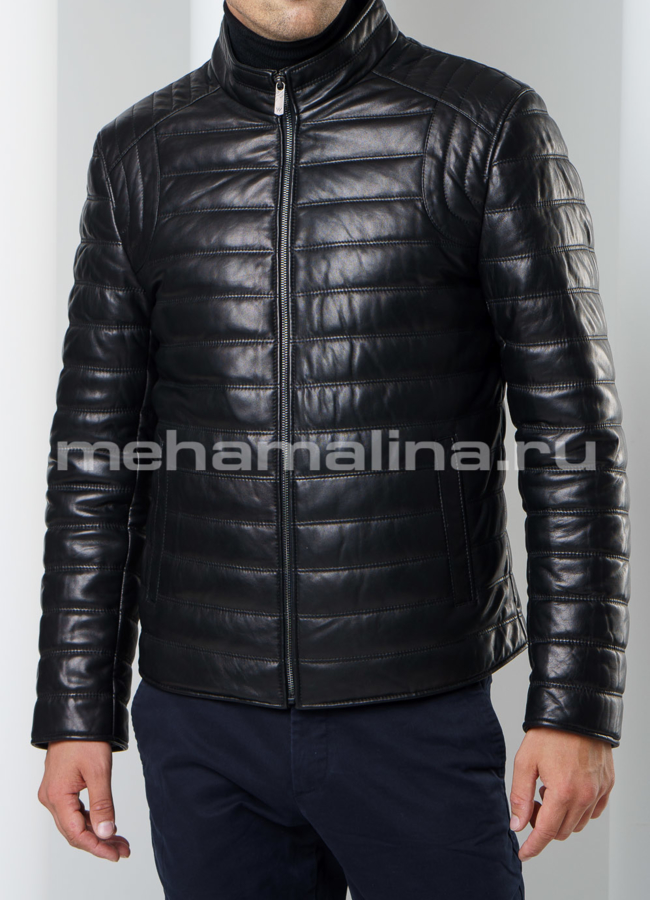 Куртка черного цвета  модель № KP-193 универмаг малина