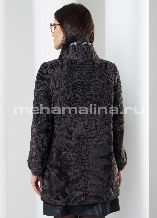 Укороченная шуба, каракуль модель № S-477 в кредит