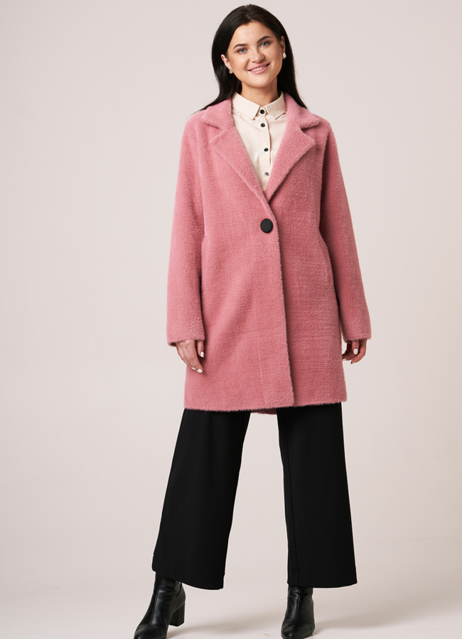 Пальто из микроворса модель № 20818 универмаг малина