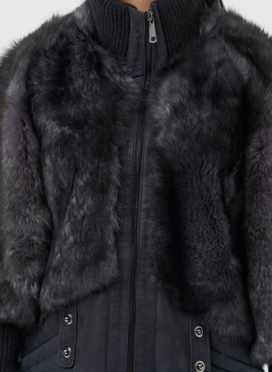 Комбинированная дубленка из тосканы