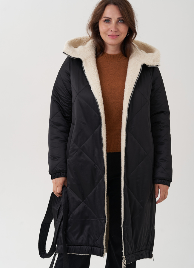 Женское пальто из верблюжьей шерсти  модель № 79175 в рассрочку