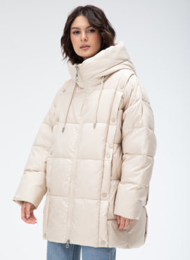 Женский пуховик с капюшоном 