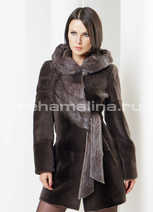 фото Шуба из стриженой нутрии 