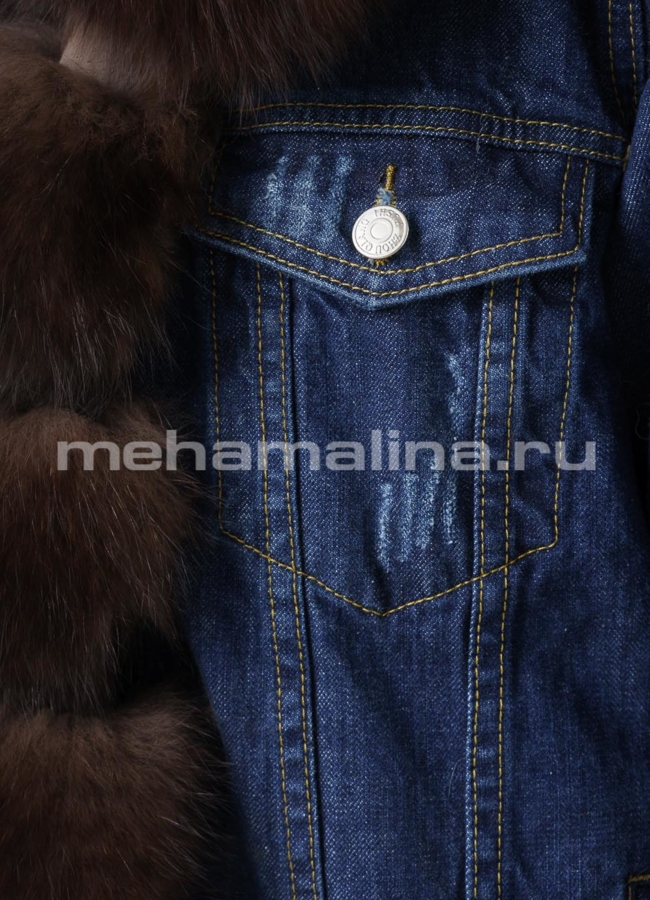 Джинсовая парка модель № П-211 универмаг малина