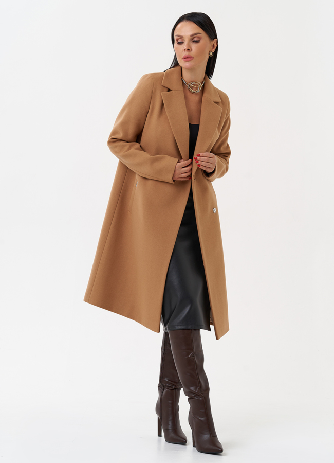 Женское пальто с английским воротником модель № 28890 универмаг малина