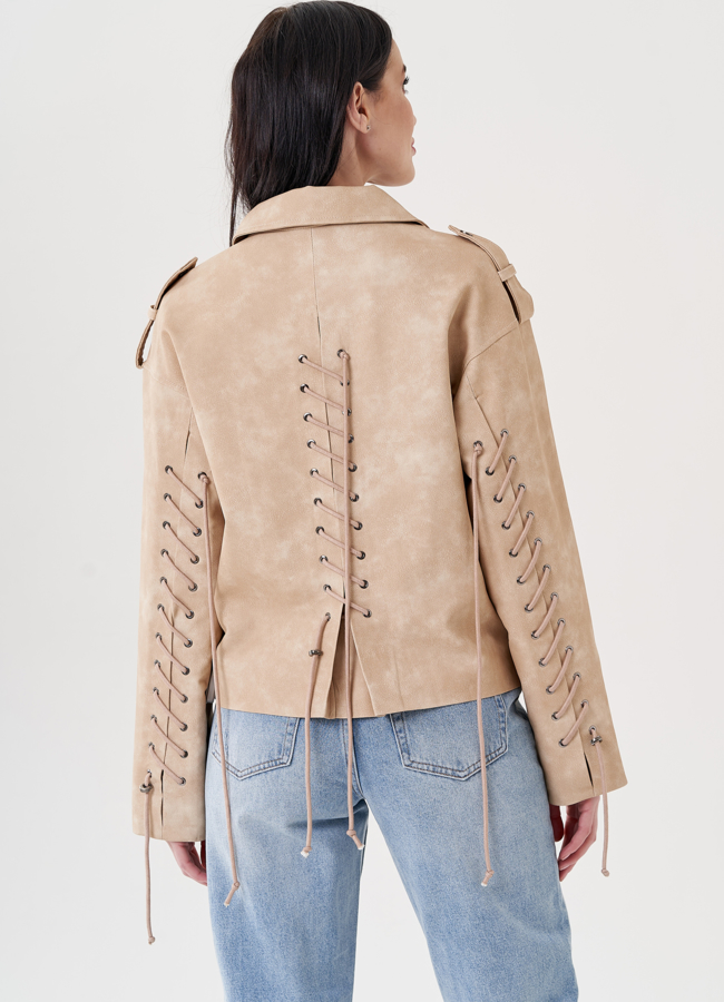 Женская куртка косуха из эко кожи  модель № 24447 универмаг малина