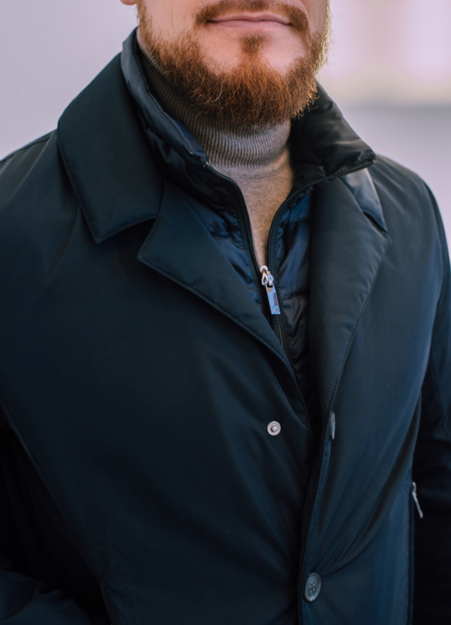 Утепленная мужская куртка синего цвета  модель № 22534 универмаг малина