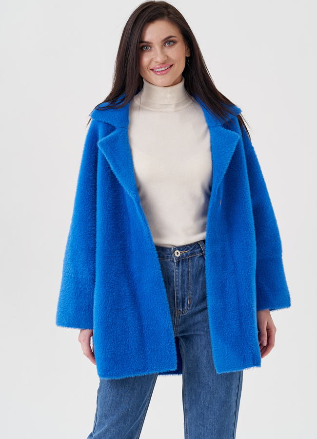 Короткий кардиган синего цвета модель № 80240 универмаг малина