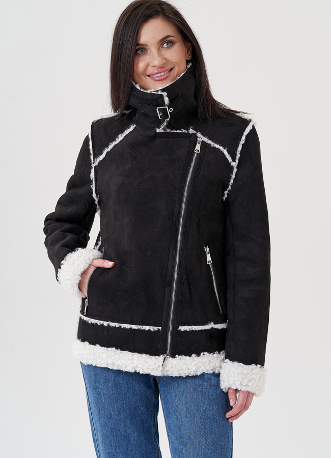 Женская эко дубленка 