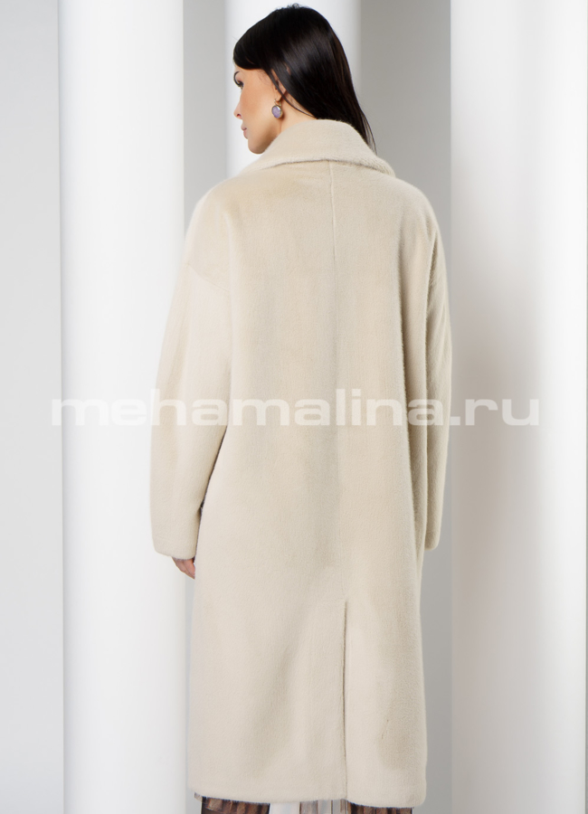 Женское пальто из ворсовой ткани модель № 026 в кредит