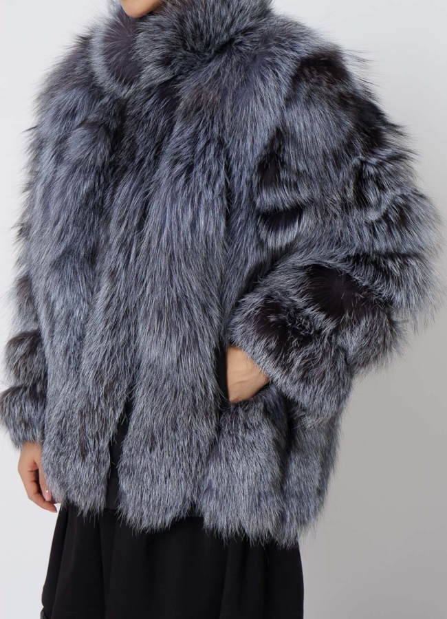 Жакет из чернобурки модель № 21726 универмаг малина