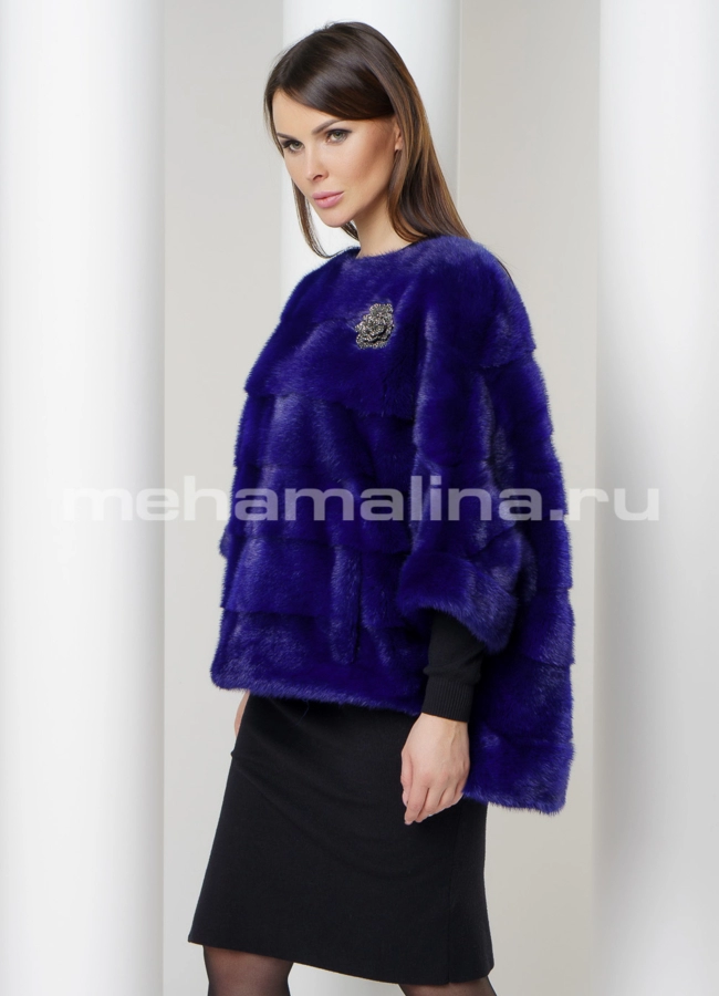 Меховой свитер из норки модель № S-584 универмаг малина