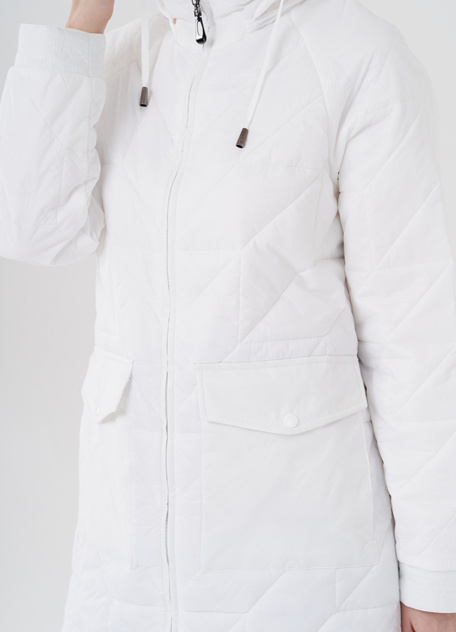 Женское полупальто с капюшоном  модель № 24331 универмаг малина