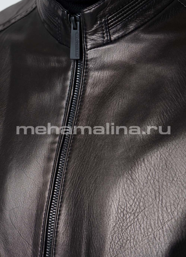 Кожаная куртка модель № KP-209 универмаг малина