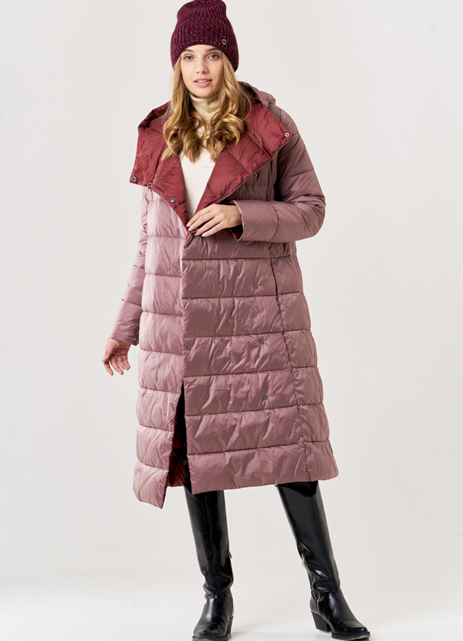 фото Шапка бордового цвета модель № 10898