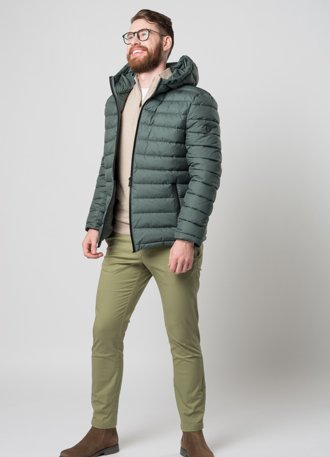 фото Мужская утепленная куртка с капюшоном модель № M9033