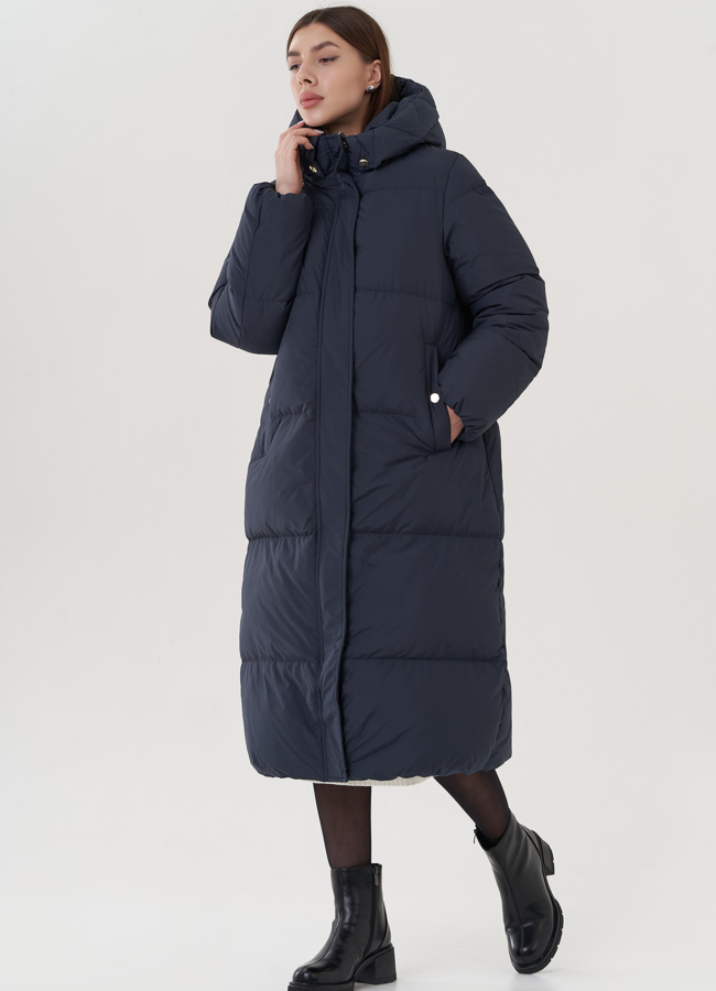 Женский пуховик с капюшоном  модель № 25086 в кредит