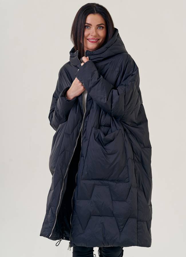 Женский пуховик оверсайз  модель № 23227 универмаг малина