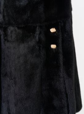 Женская шуба из скандинавской норки с капюшоном