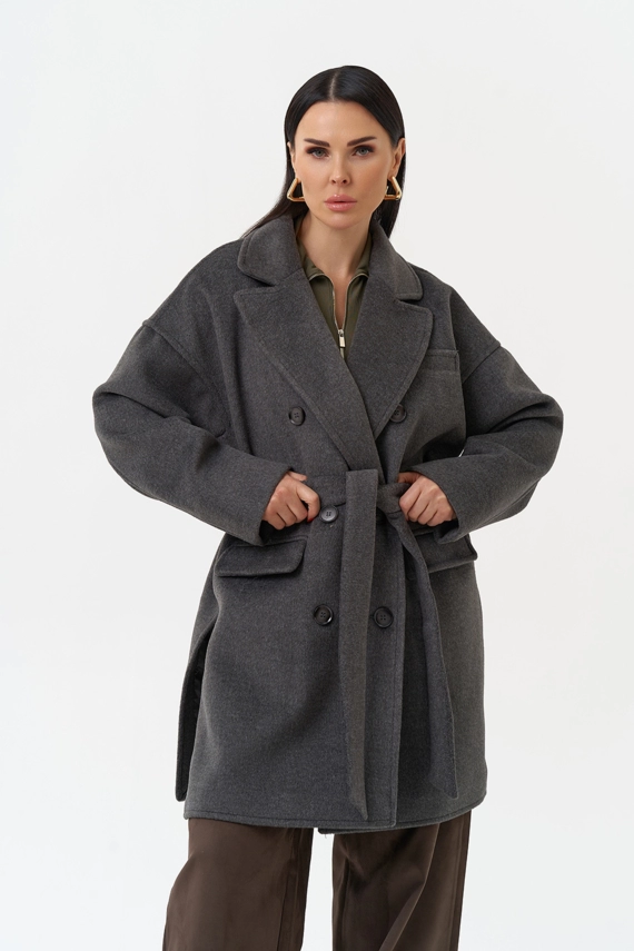Двубортное женское пальто