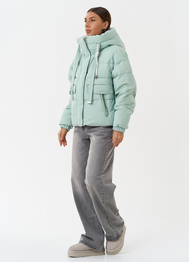 Яркая куртка с капюшоном модель № 28494 в рассрочку