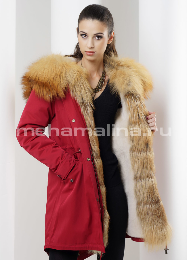 Меховая парка Malina siberian wear модель № П-86 универмаг малина