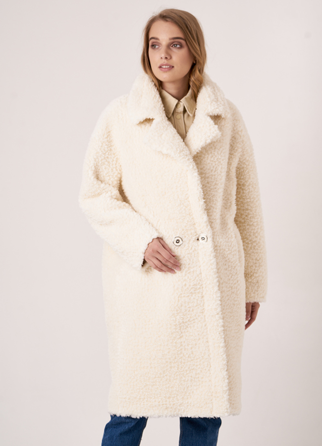 Пальто из шерсти с английским воротником модель № 19427 универмаг малина