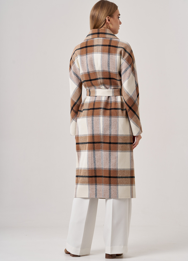 фото Пальто женское с поясом модель № 21645