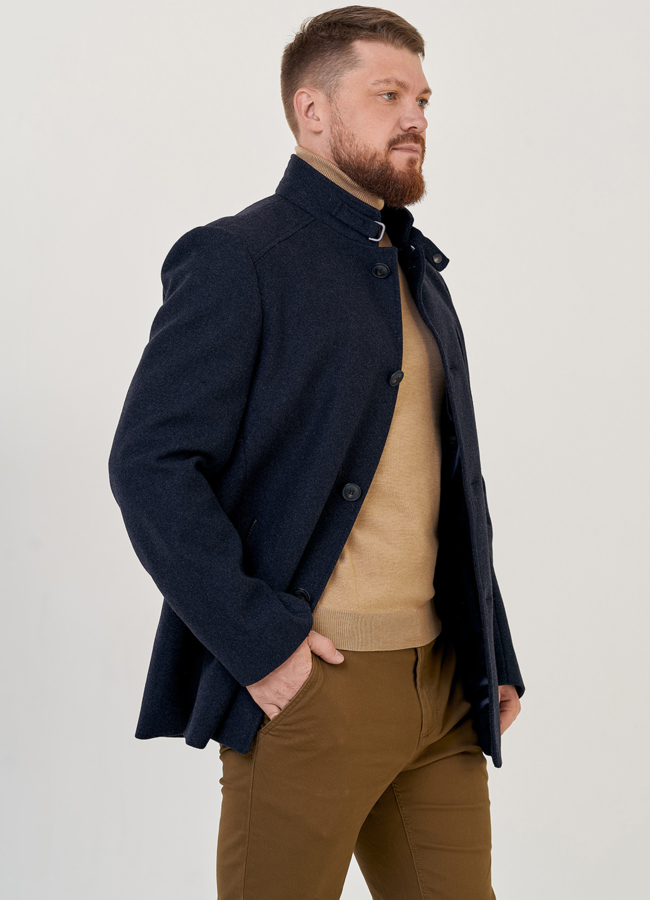 Мужское пальто в темно-сером цвете модель № 23216 универмаг малина