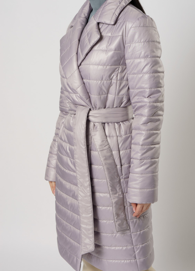 Женское утепленное пальто фиолетового цвета модель № 20738 универмаг малина