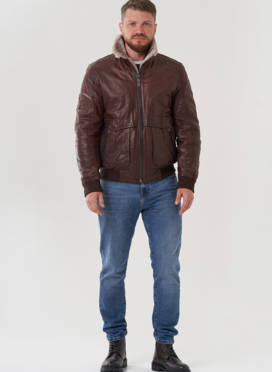 Мужская куртка из натуральной кожи 