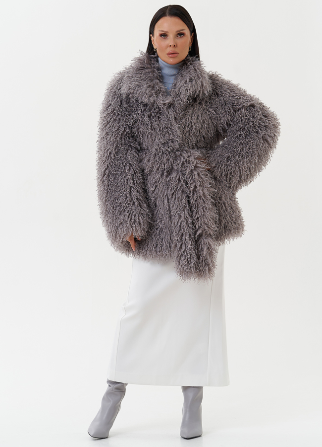 фото Женская шуба под эко ламу модель № 1363