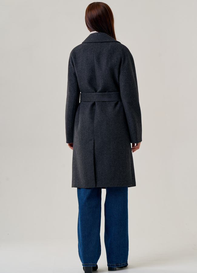 Женское пальто с английским воротником   модель № 23179 универмаг малина