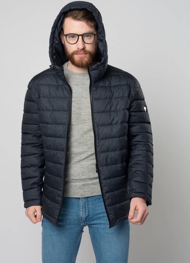 Мужская утепленная куртка с капюшоном модель № M9033 универмаг малина