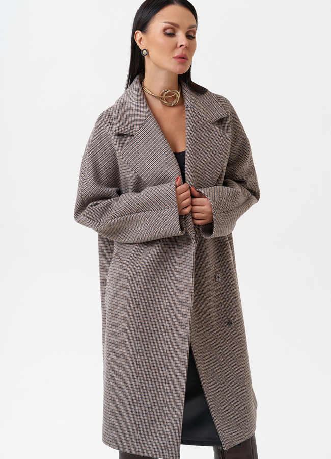 Женское пальто с английским воротником модель № 28891 универмаг малина