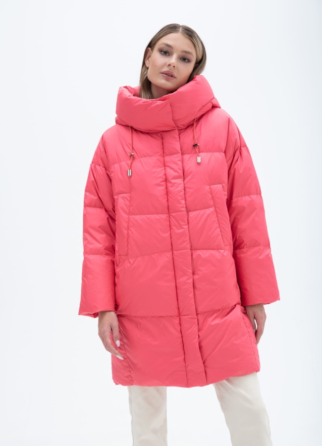 фото Пуховик женский с капюшоном  модель № 25765