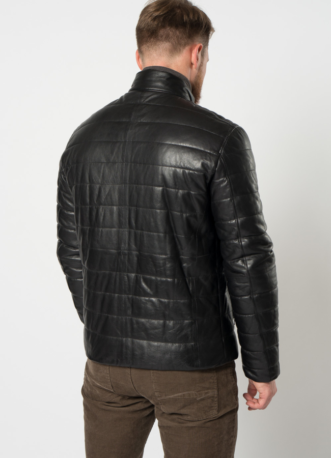 Мужская утепленная куртка мото модель № 21614 в кредит