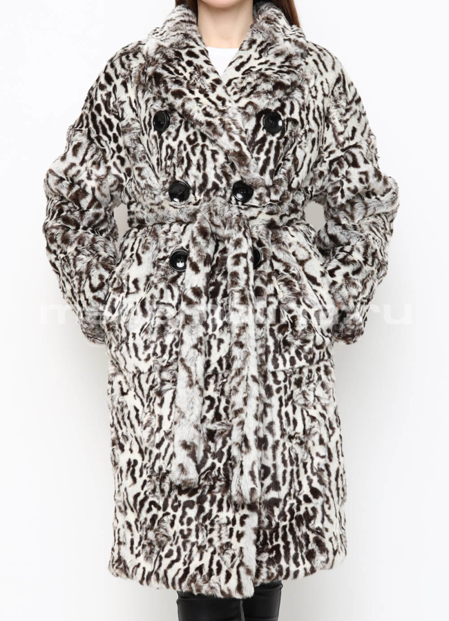 Пальто из эко меха модель № 8861 универмаг малина