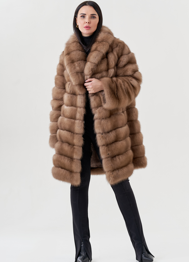 Шуба из куницы  модель № 79563 универмаг малина