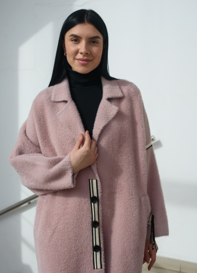 Женский кардиган оверсайз с английским воротником  модель № 22482 универмаг малина