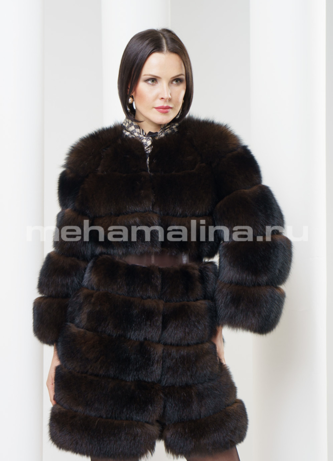 Шуба из песца модель № S-320 универмаг малина